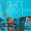 Blue Bay, 16" x 20", Acrylic on canvas - Image 2